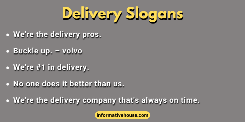 Delivery Slogans