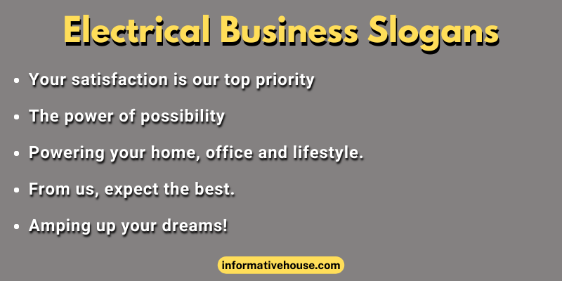Electrical Business Slogans
