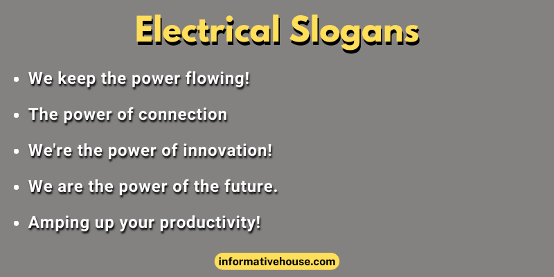 Electrical Slogans