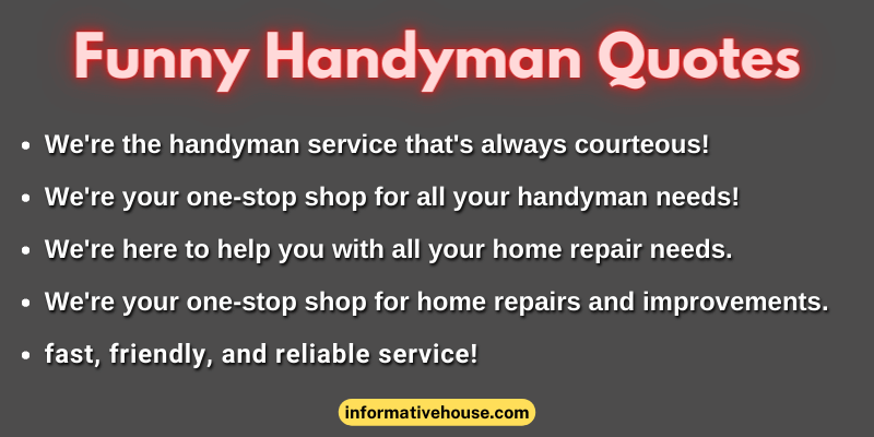 Funny Handyman Quotes