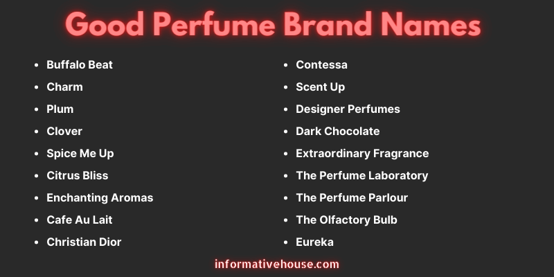 Good Perfume Brand Names