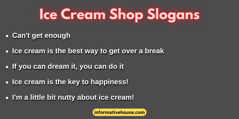 Ice Cream Shop Slogans