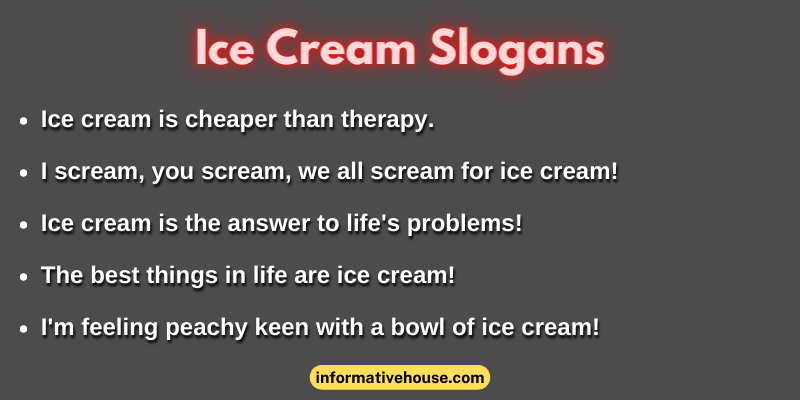 Ice Cream Slogans