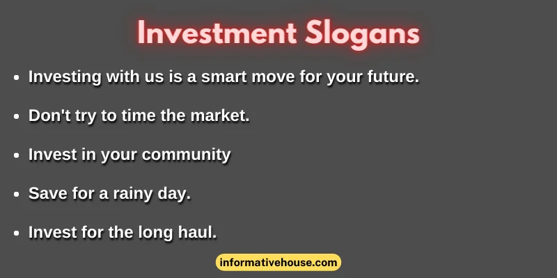Investment Slogans