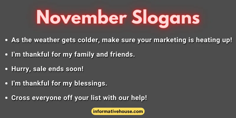 November Slogans