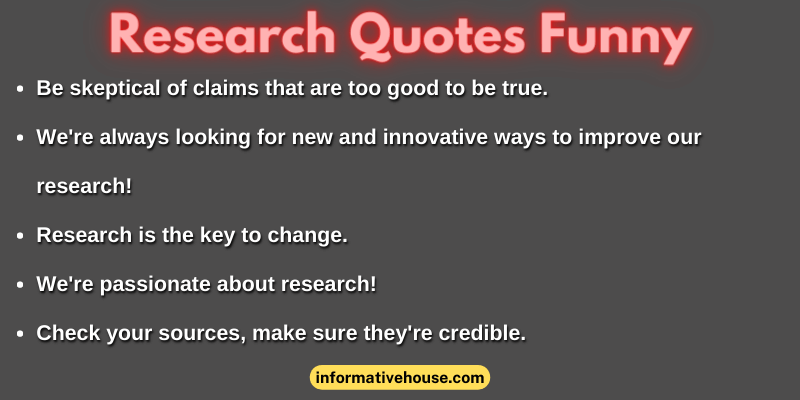 Research Quotes Funny