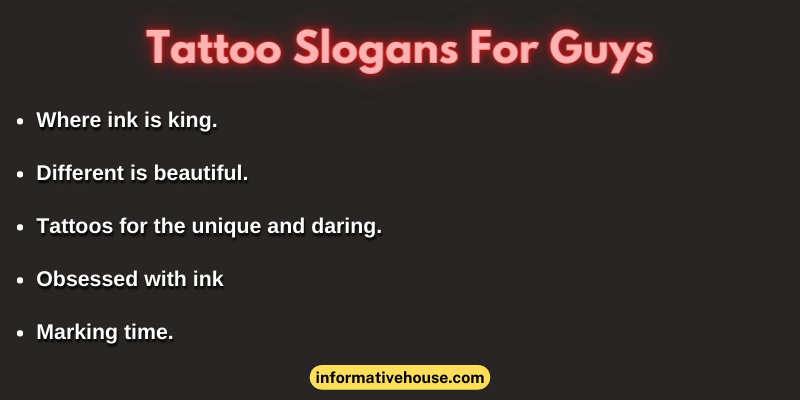 Tattoo Slogans For Guys