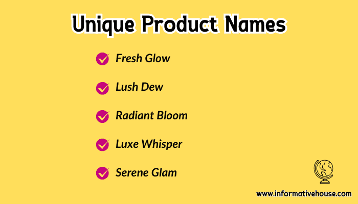 Unique Product Names