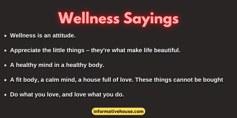 Wellness Sayings