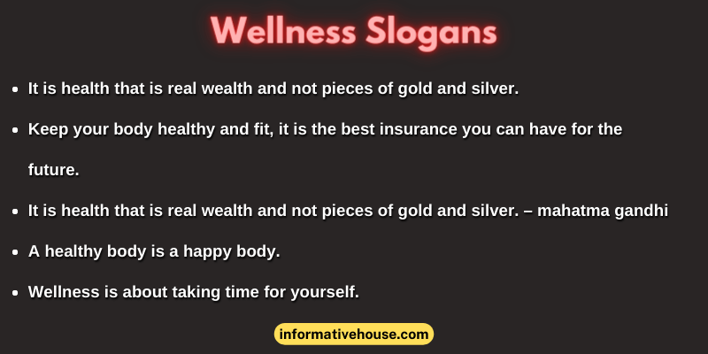 Wellness Slogans