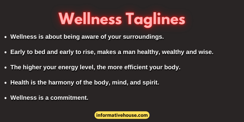 Wellness Taglines