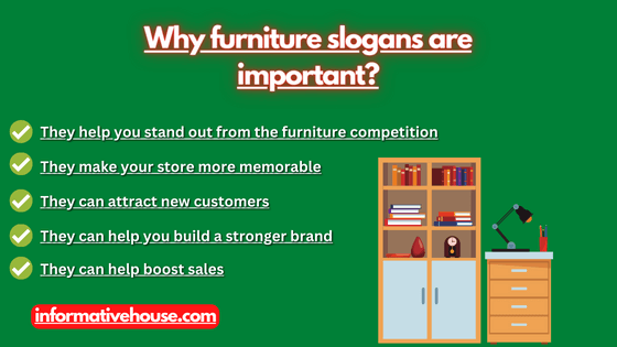 Why furniture slogans are important
