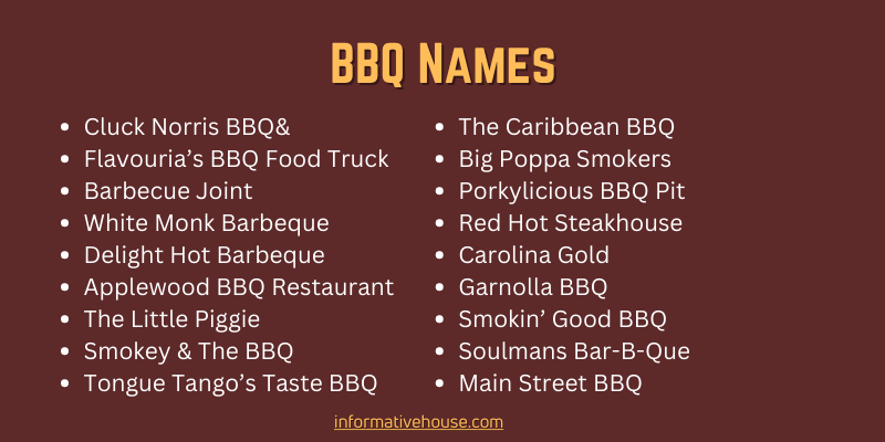 BBQ Names