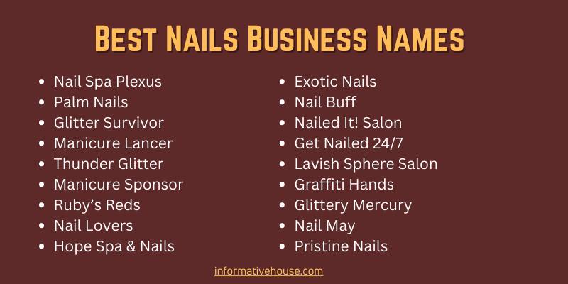 Best Nails Business Names