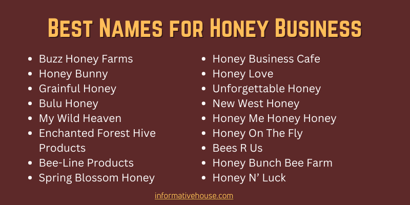 Best Names for Honey Business