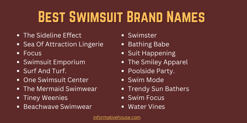 Best Swimsuit Brand Names