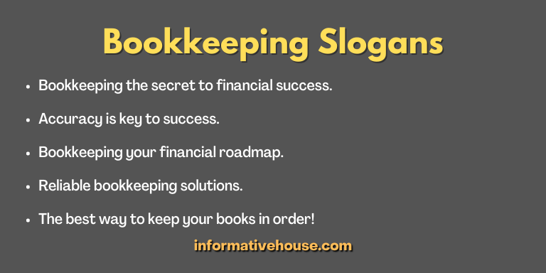 Bookkeeping Slogans