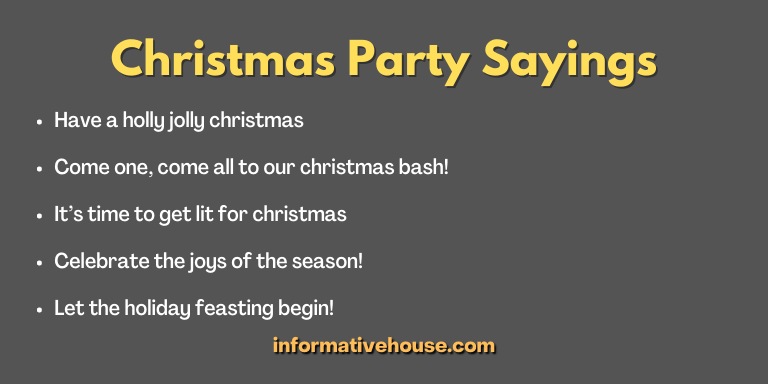 Christmas Party Sayings