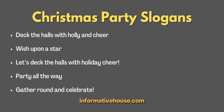 Christmas Party Slogans
