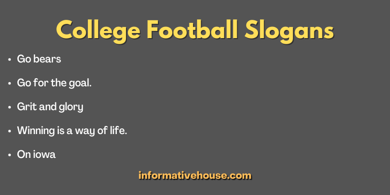 College Football Slogans
