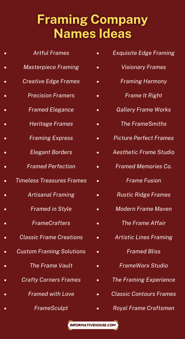 Framing Company Names
