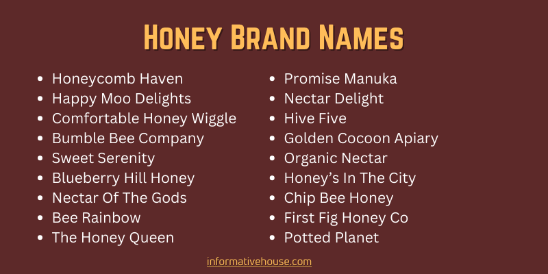 Honey Brand Names