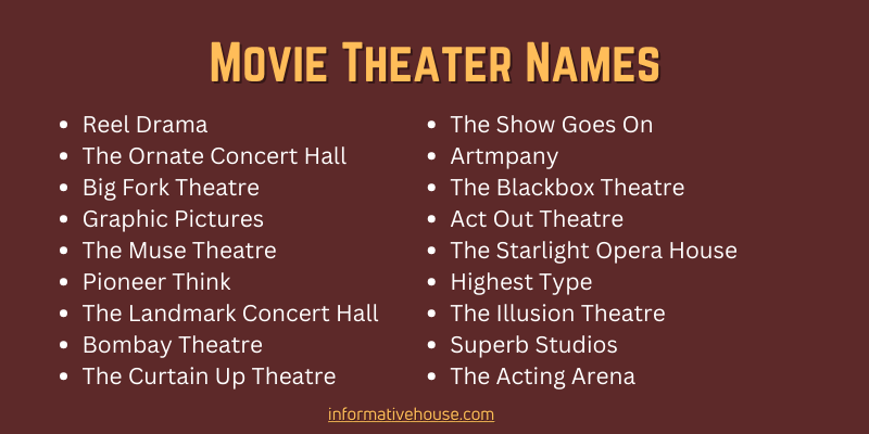 Movie Theater Names