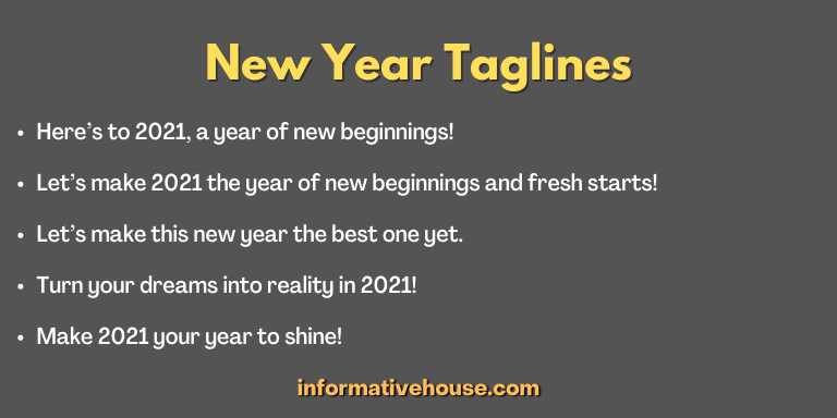 New Year Taglines