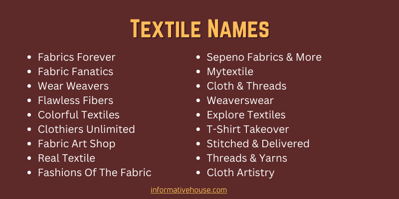 Textile Names