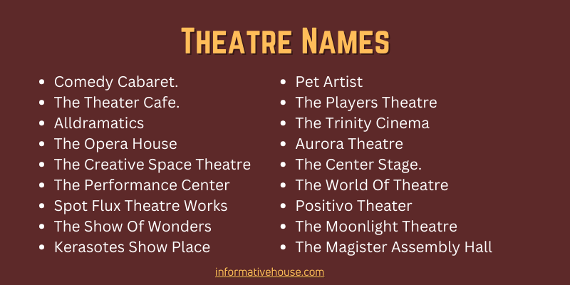 Theatre Names