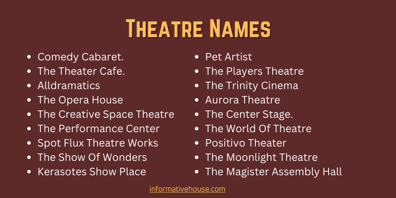 Cute Movie Theater Names