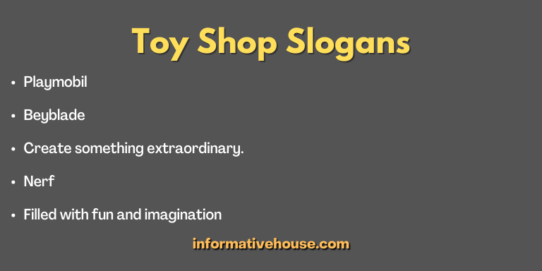 Toy Shop Slogans