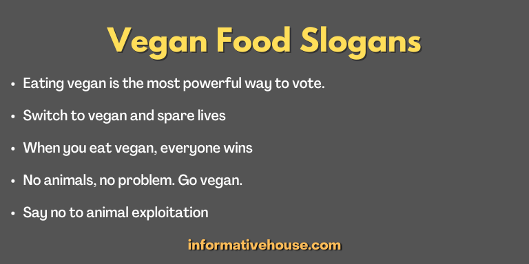 Vegan Food Slogans