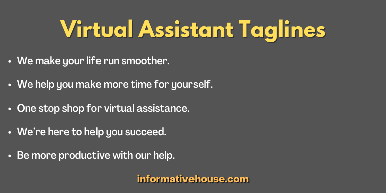 Virtual Assistant Taglines