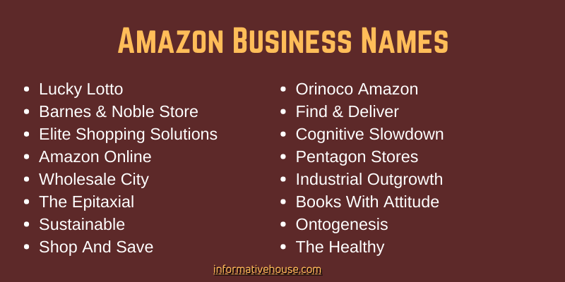 Amazon Business Names