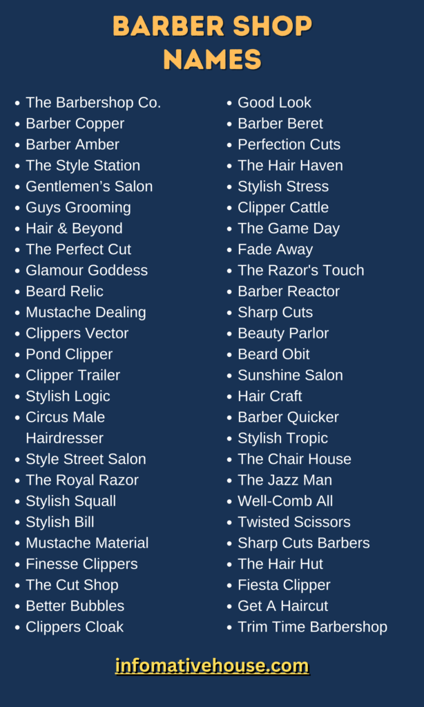 399+ The Most Cool And Unused Barber Shop Names Ideas - Informative House