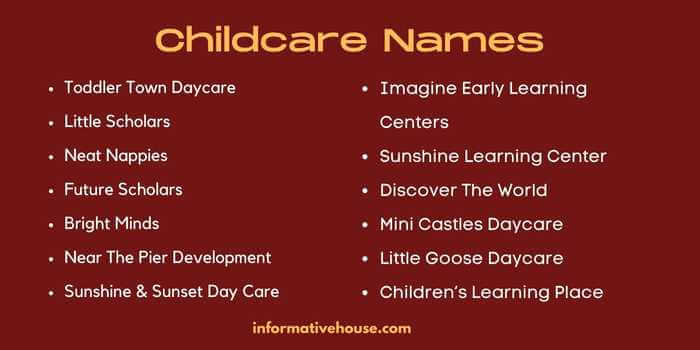 Childcare Names