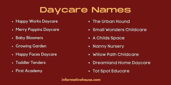 399 The Most Funny And Cute Daycare Names Ideas Informative House