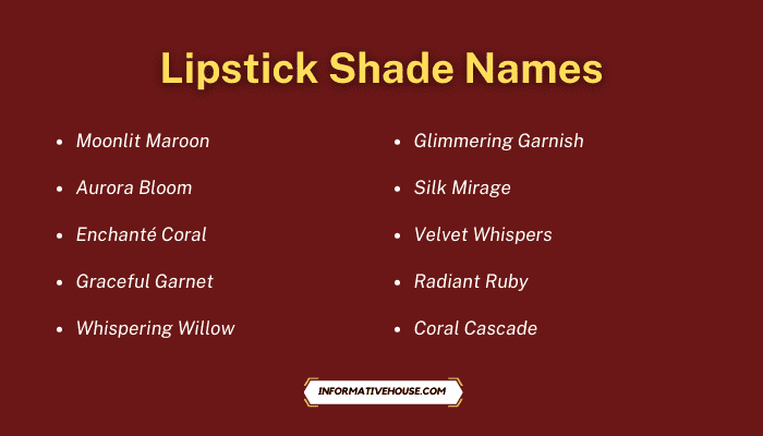Lipstick Shade Names