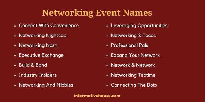 Networking Event Names