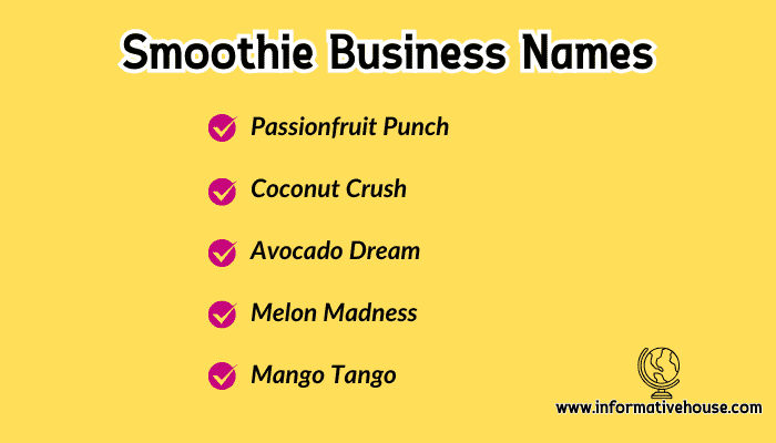 Smoothie Business Names