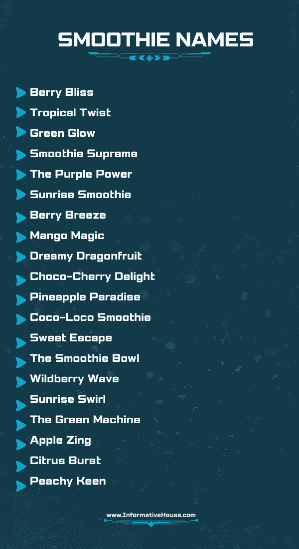 Smoothie Names