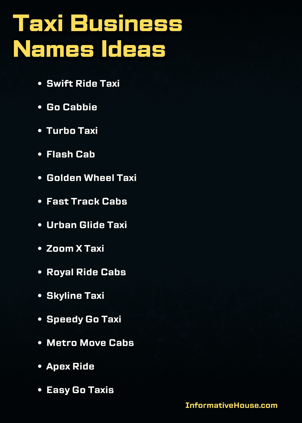 Taxi Business Names Ideas