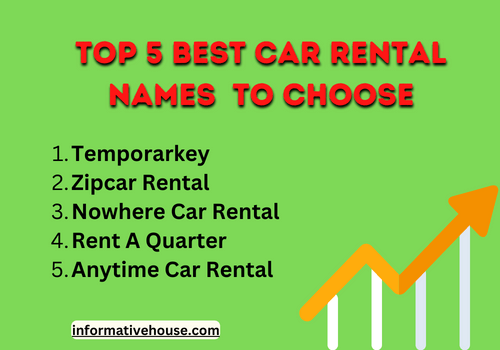 Top 5 best car rental names to choose