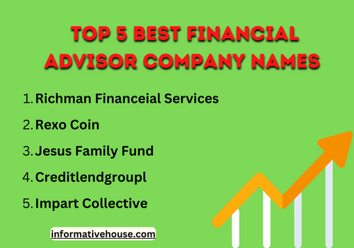 Top 5 best financial advisor company names