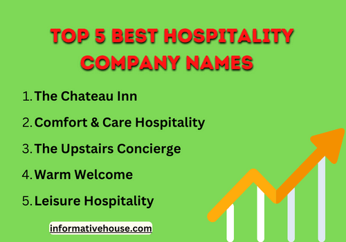 Top 5 best hospitality company names