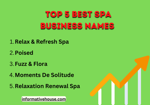 Top 5 best spa business names