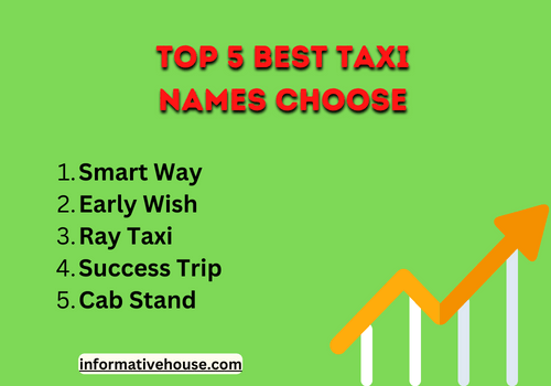 Top 5 best taxi names to choose