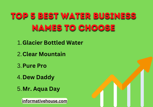 Top 5 best water business names to choose