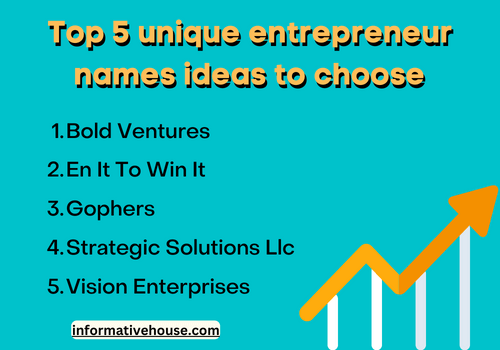 Top 5 unique entrepreneur names ideas to choose